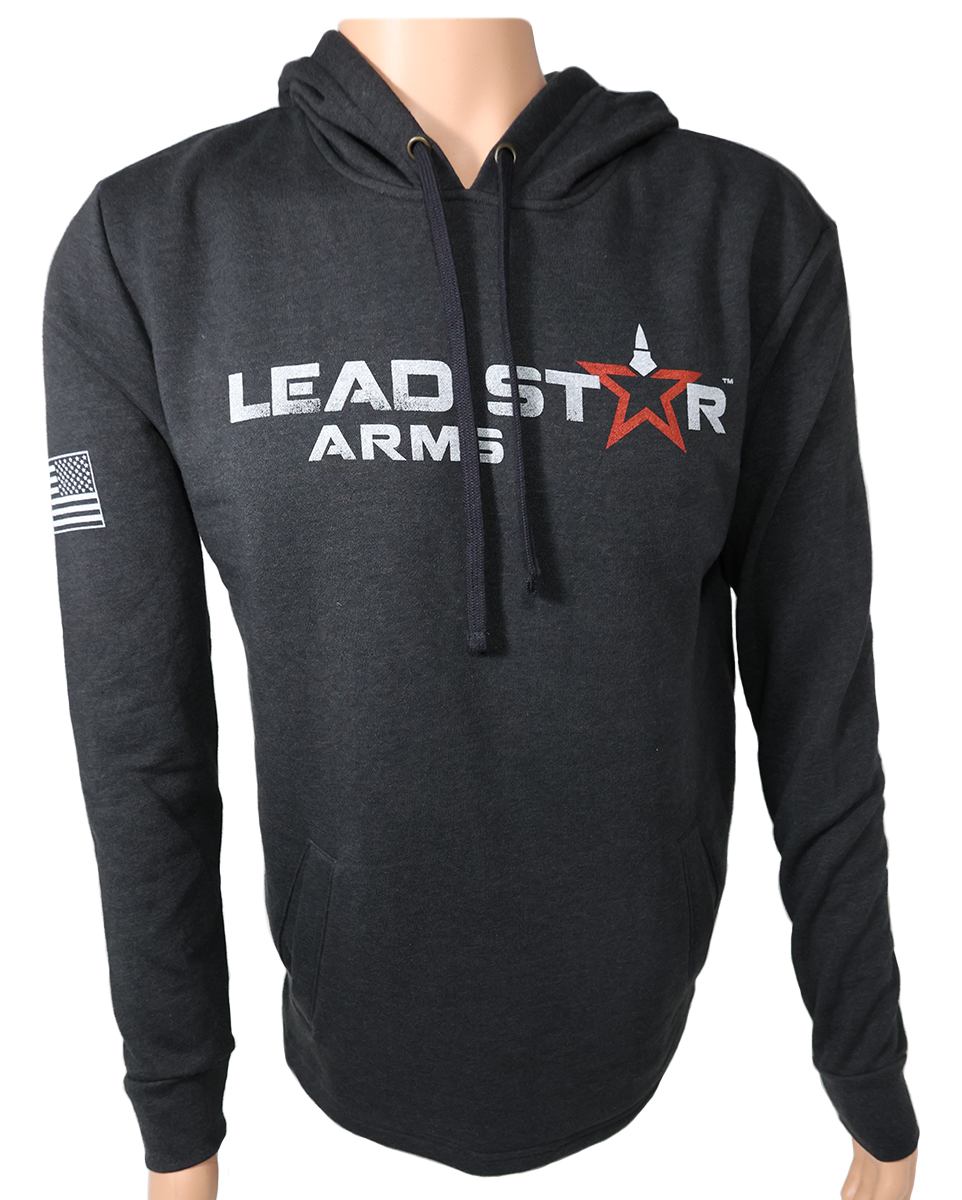 Lead Star Next Level Hoodie, Heather Black - S - Lead Star Arms