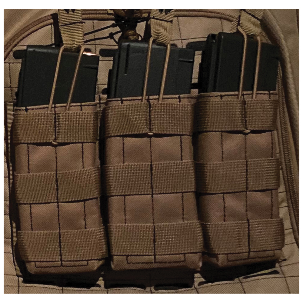 Advance Warrior Solutions Open Top Triple Magazine Pouch, Tan - Advance Warrior Solutions