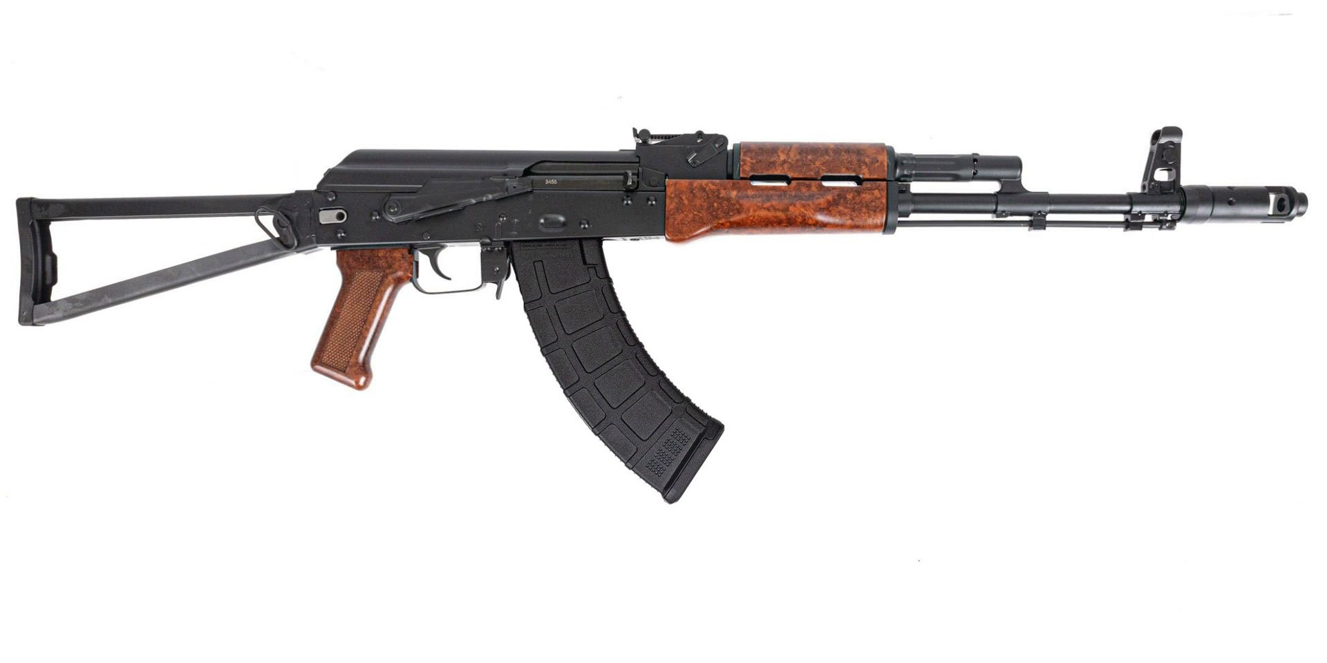 PSA AK-103 GF3 Classic Triangle Side Folding Rifle with Cleaning Rod, Imitation "Bakelite" - Palmetto State Armory