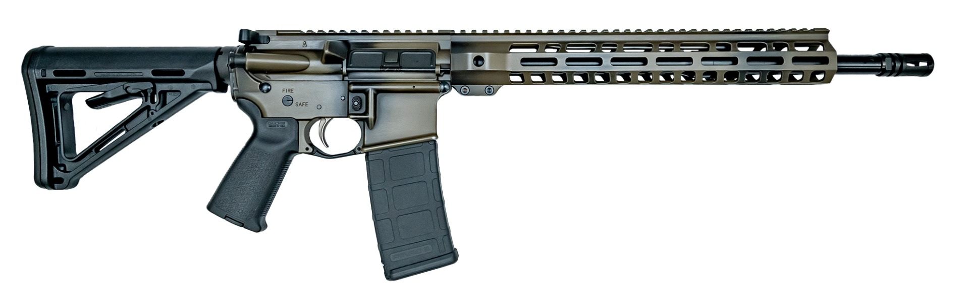 PSA Custom 16" Mid-Length 5.56 NATO 1/7 Phosphate 13.5" MLOK Moe EPT Rifle, Battle Bronze - Psa Custom