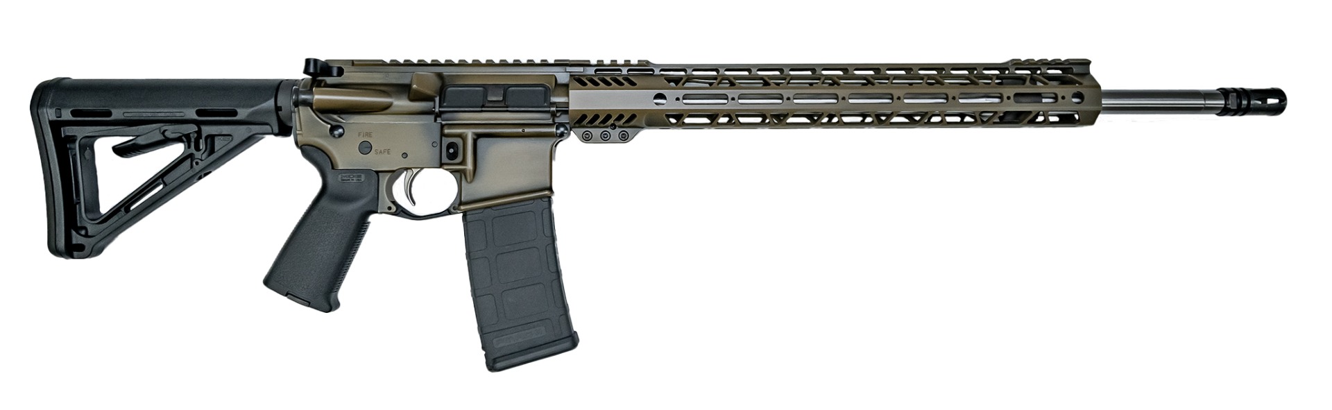 PSA Custom 20" Rifle-Length 5.56 Nato 1/7 Stainless Steel 15" LTWT MLok Moe Rifle, Battle Coyote - Psa Custom
