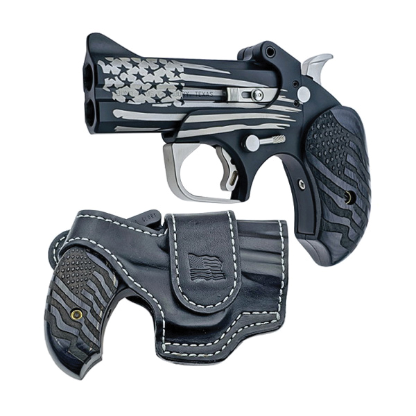 Bond Arms Old Glory .410 Gauge/.45 Long Colt 3.50" 2rds, Black American Flag - Bond Arms