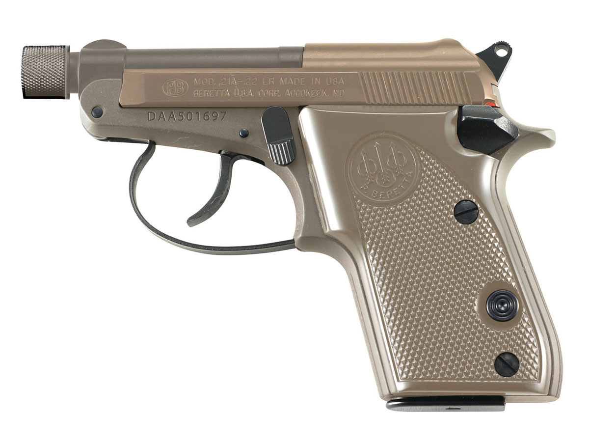 Beretta 21A Bobcat .22 LR Pistol, Flat Dark Earth - J212126 - Beretta
