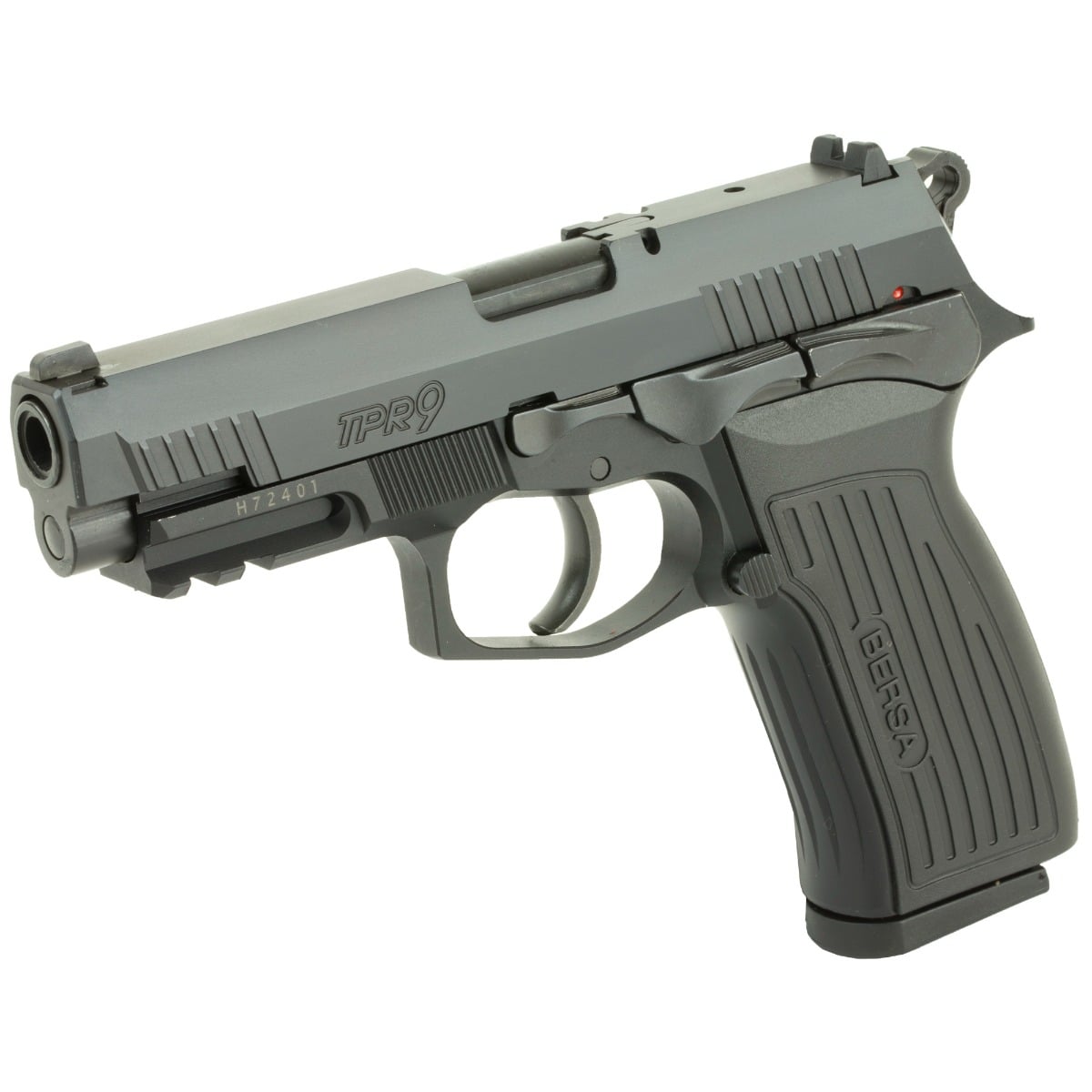 Bersa TPR9 9mm Pistol, 4.3" Barrel, Fixed Sights, Black - TPR9M - Bersa