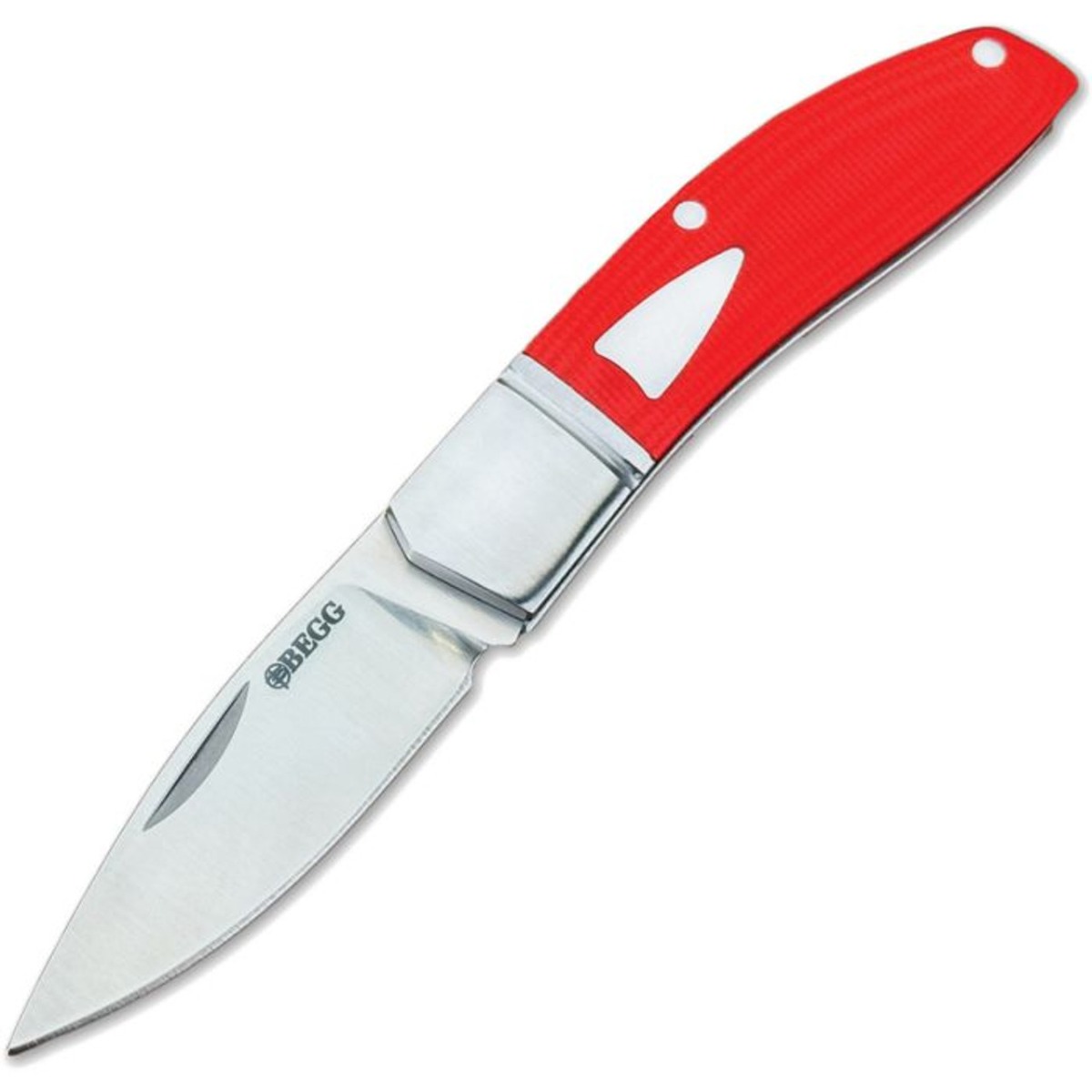 Begg Knives Mini Hunter Slipjoint Drop Point Knife, Red - BG044 - Begg Knives