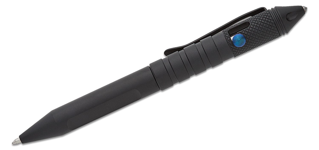 Blackhawk Tac Pen Black CNC Machined Aluminum Blue Bolt - BHTP01BK - Bear & Son