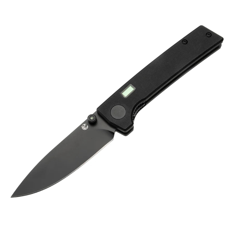 Glow Rhino Fermi Knife - Black Scales Black Thumbstud