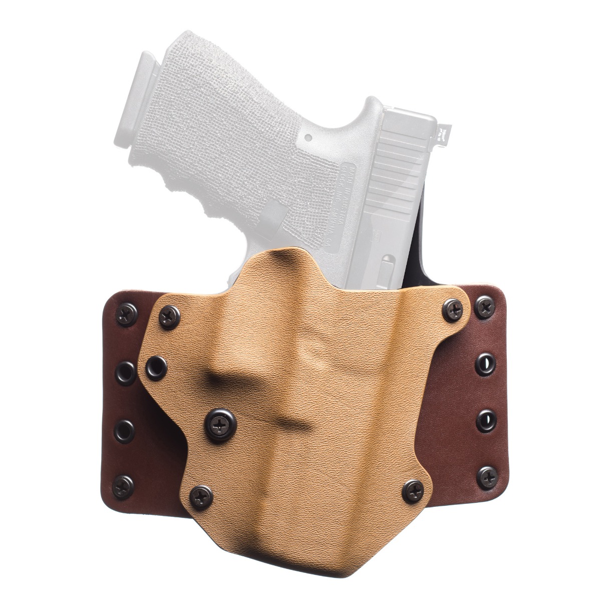 BlackPoint Tactical Leather Wing 1.75" Belt Loop RH OWB Kydex  Holster For Glock 19/23, Coyote - 100203 - Black Point Tactical