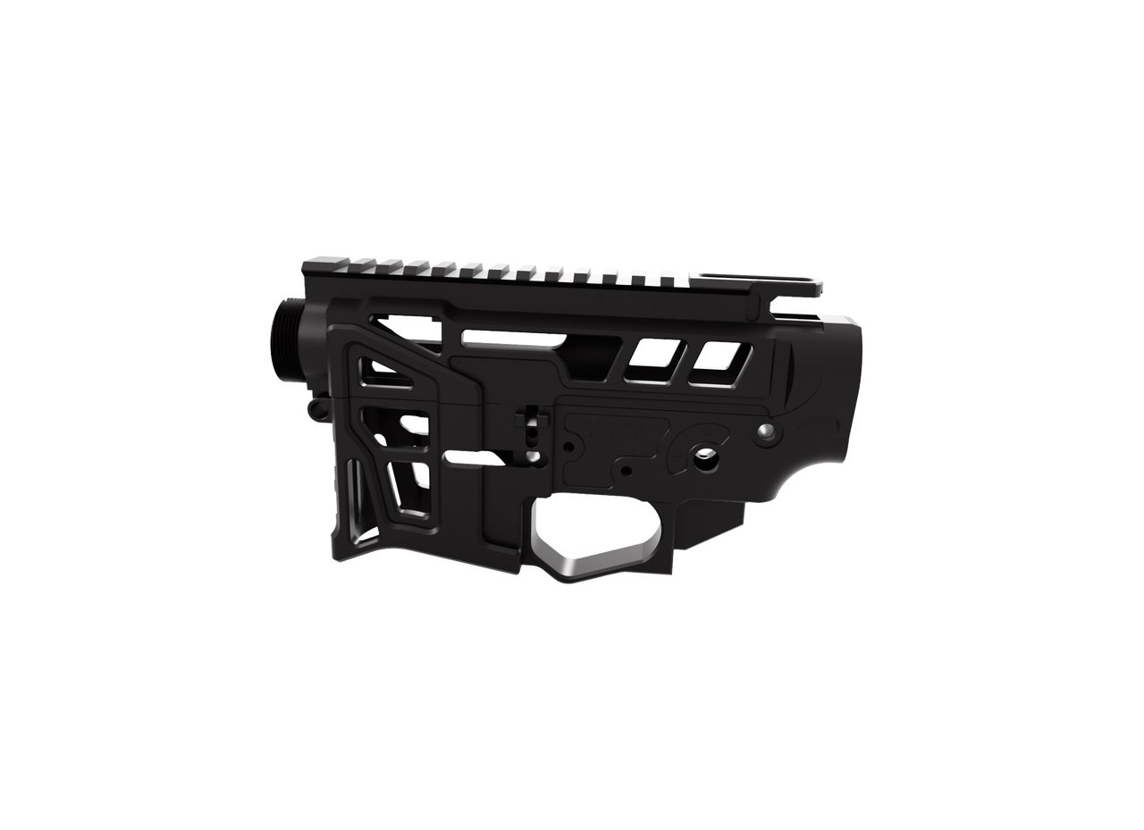 Lead Star Arms BLEM LSA-15 Skeletonized AR-15 Receiver Set, Black - Lead Star Arms
