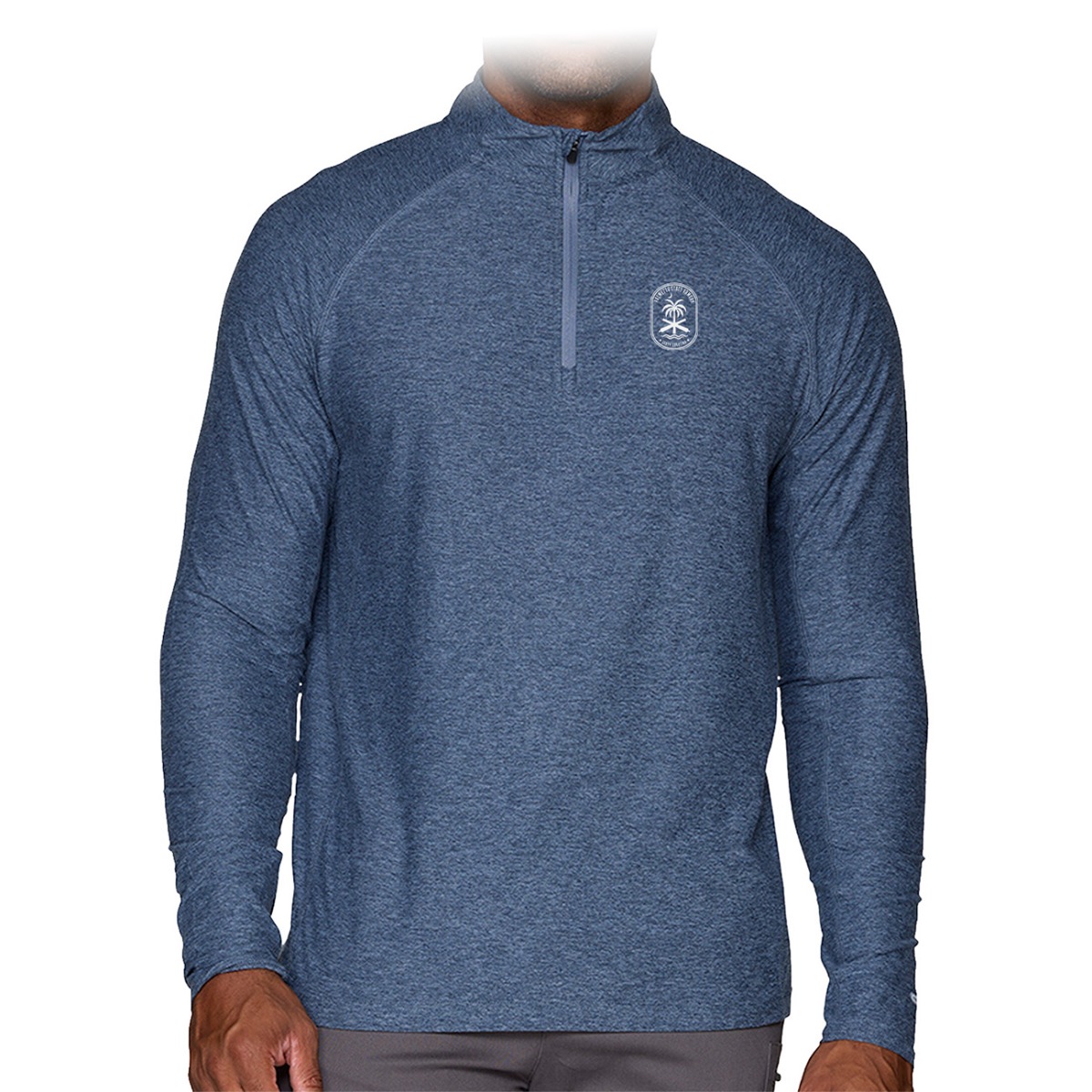 PSA "Palm Tree" 1/4 Zip, Navy - Small