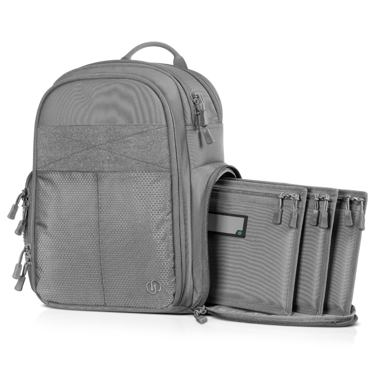 Savior Equipment SEMA Compact Backpack w/ 3 Pistol Cases - SW Gray - Savior Equipment