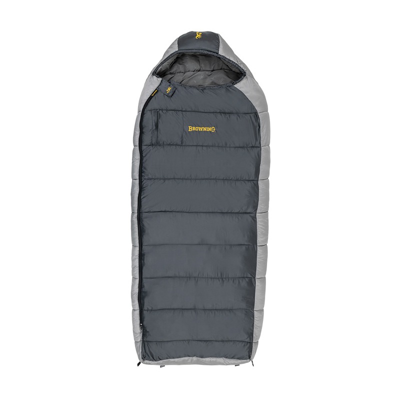 Browning McKinley 0 deg 90" x 36" 96 oz Sleeping Bag, Charcoal/Gray - Browning