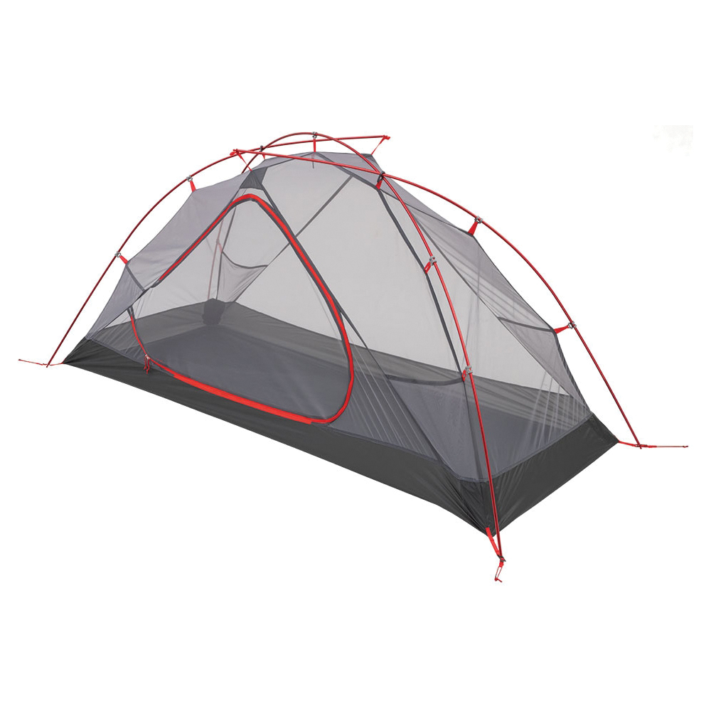Alps Mountaineering Helix 7' x 2' 11" x 3' 1" 1 Person Tent, Charcoal/Red - Alps