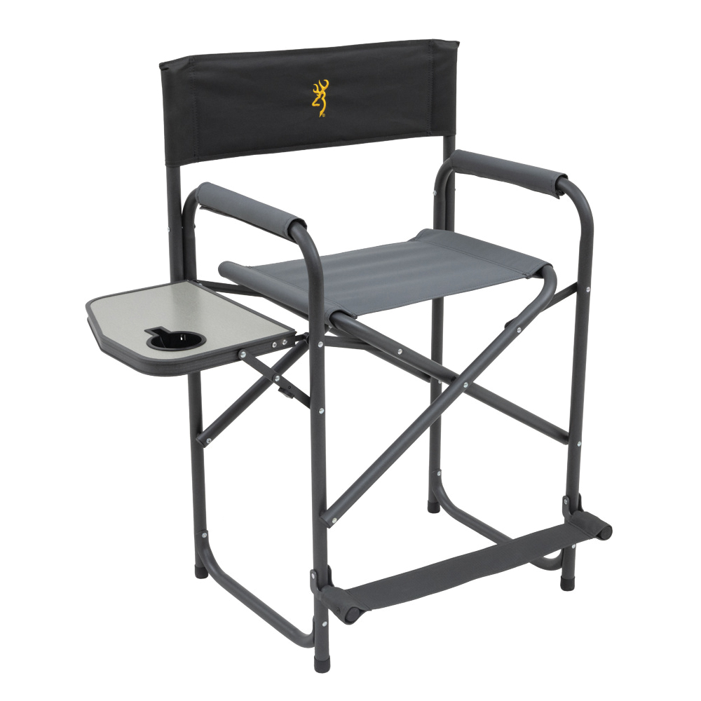 Browning Directors Chair XT Plus Camp Chair, Charcoal/Gray 325 lb - Browning