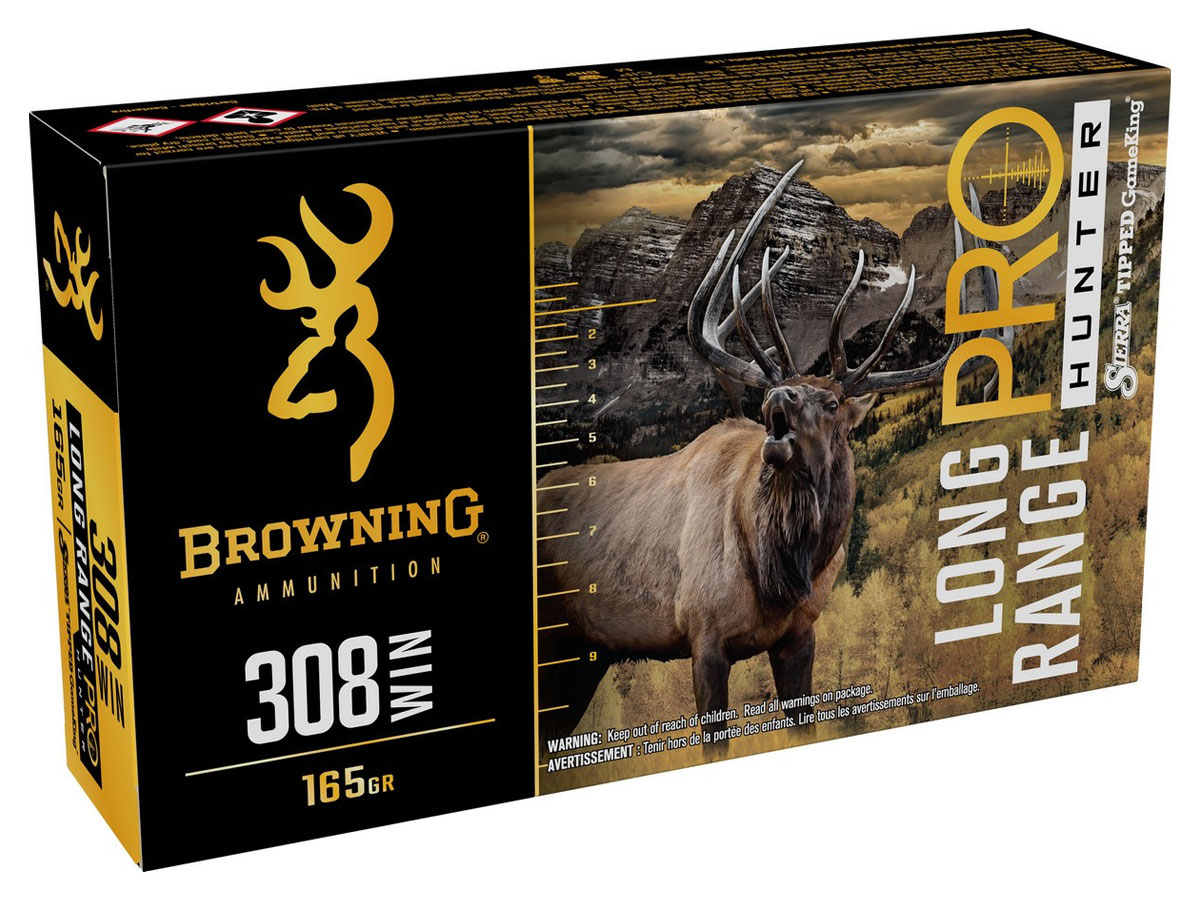 Browning Long Range Pro 165 gr BTPT .308 Winchester Ammunition, 20 Rounds - B192503082 - Browning