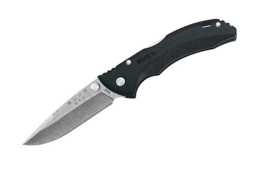 Buck 284 Bantam 2.75" Drop Point Folding Knife, Black - 0284BKS