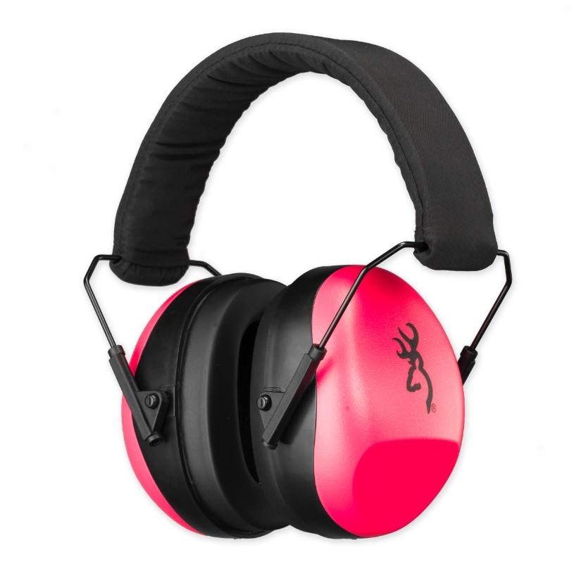 Browning Buckmark II Hearing Protector Earmuffs, Pink - 12687 - Browning