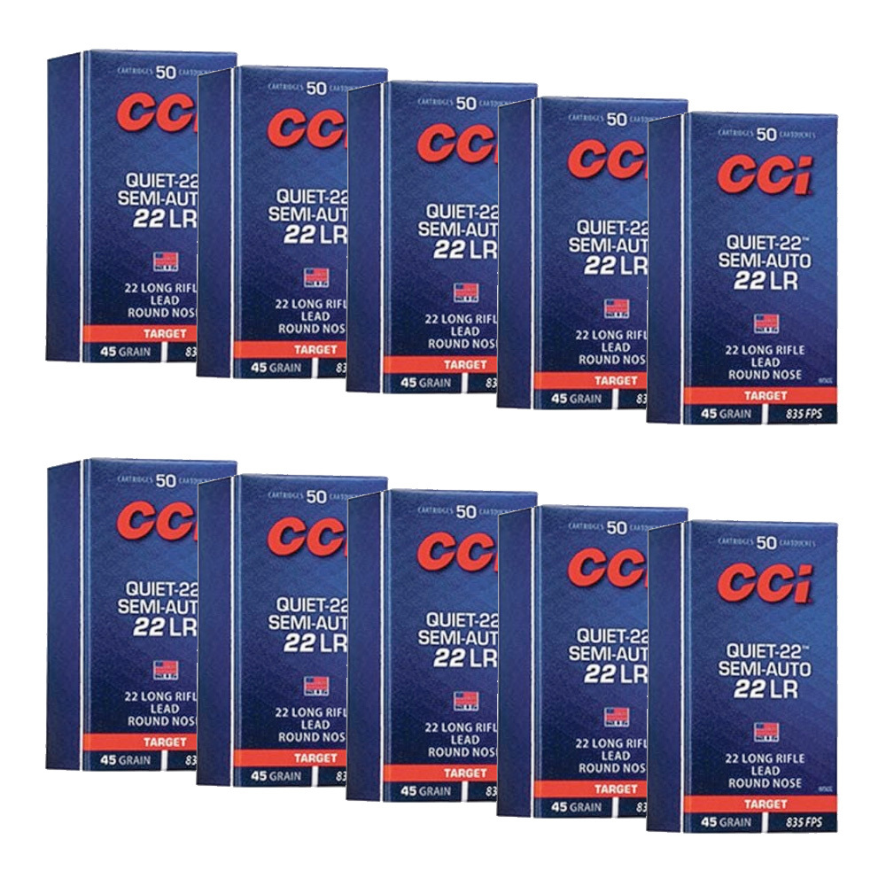 500rds of CCI Quiet-22 Semi-Auto 45 Grain Soft Point .22lr Ammo - Palmetto State Armory