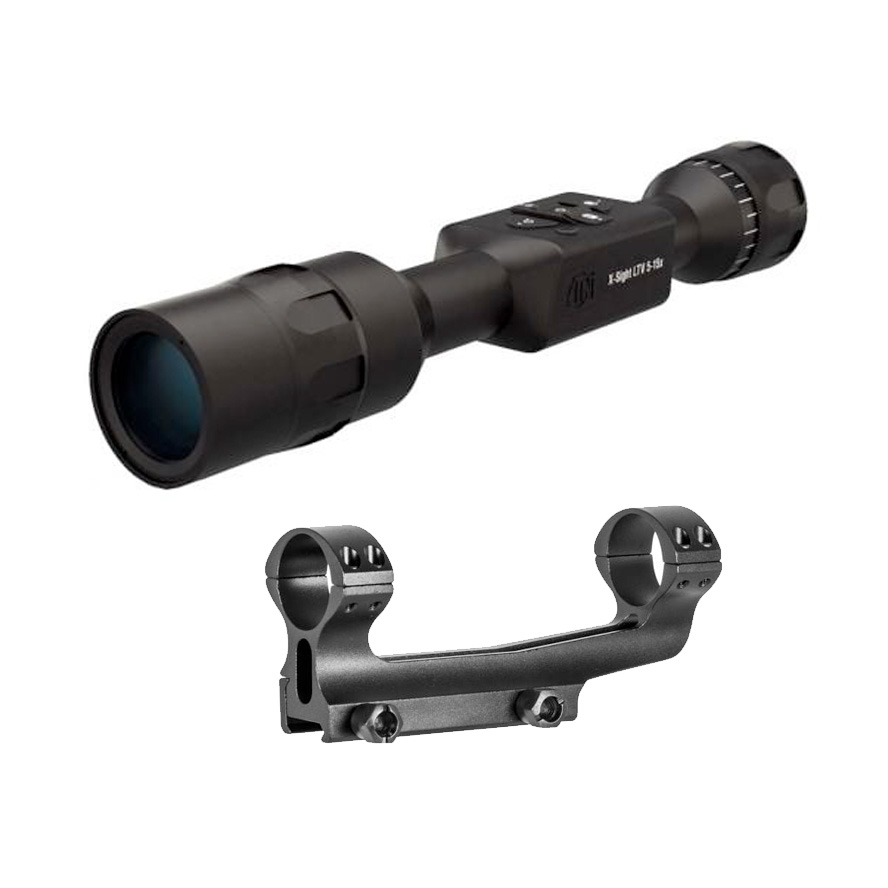 ATN X-Sight LTV 5-15x50mm Day/Night Rifle Scope & ATN Dual QD Cantilever Mount - 