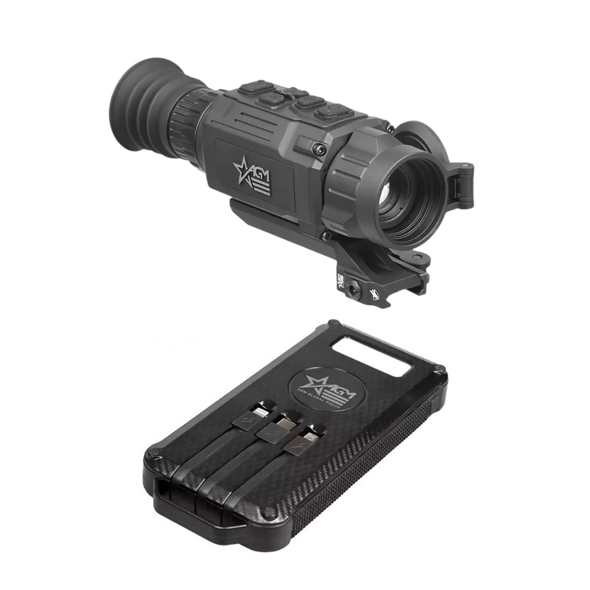 AGM Rattler V2 19-256 Thermal Rifle Scope & AGM Portable Power Bank - 