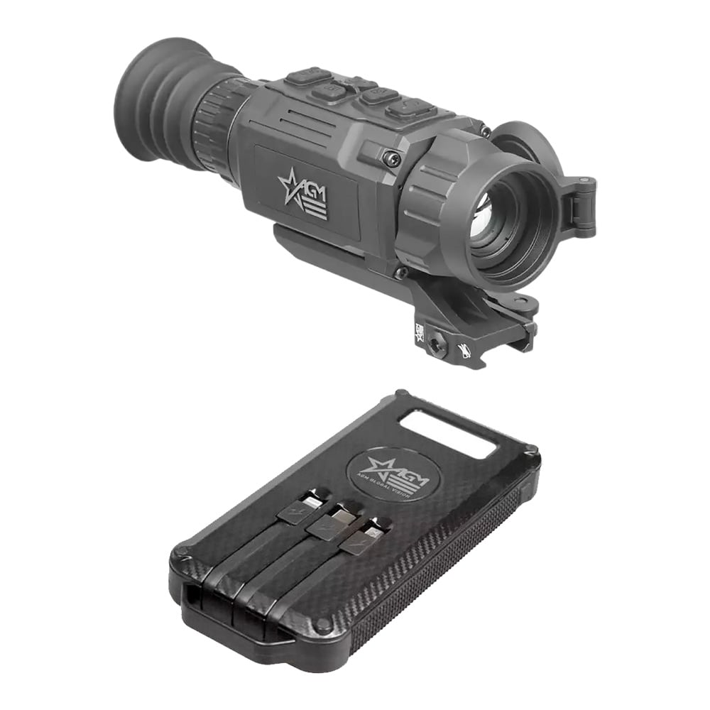 AGM Rattler V2 25-256 Thermal Rifle Scope & AGM Portable Power Bank - Palmetto State Armory
