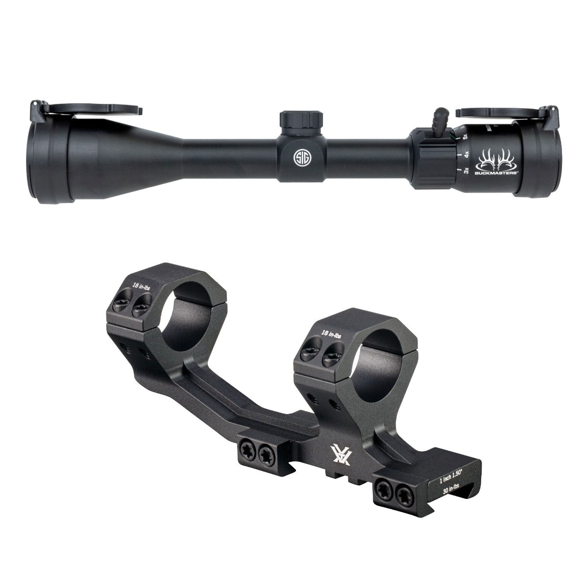Sig Sauer Buckmaster 3-12x44mm Rifle Scope & Vortex Sport Cantilever Mount - 