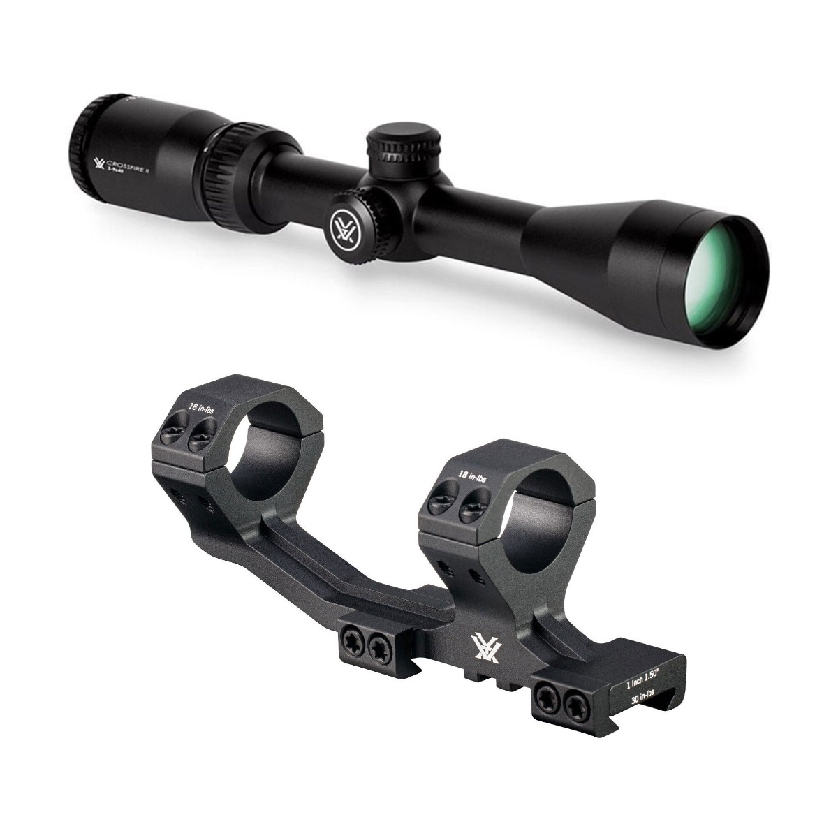Vortex Crossfire II 3-9x40mm Rifle Scope & Vortex Sport Cantilever Mount - 