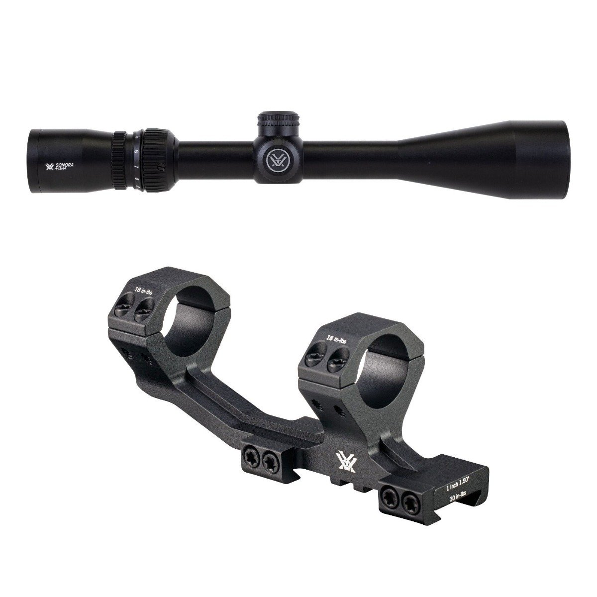Vortex Sonora 4-12x44mm Rifle Scope & Vortex Sport Cantilever Mount - 