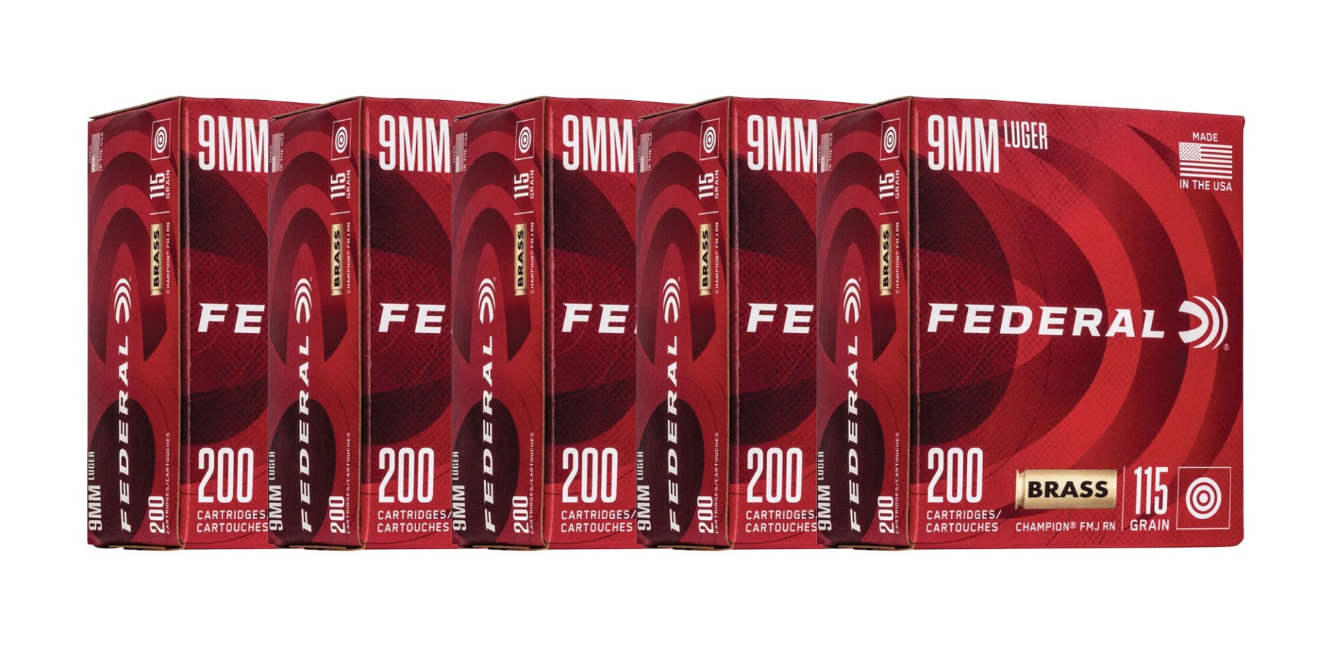 Unknown 1000 Rounds of Federal Champion 9mm FMJ 115 Grain Ammo