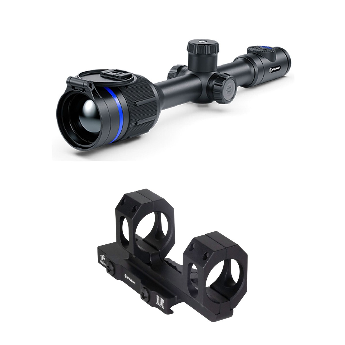 Pulsar Thermion 2 Pro XQ35 Thermal Rifle Scope & American Defense LQD Cantilever Mount - 