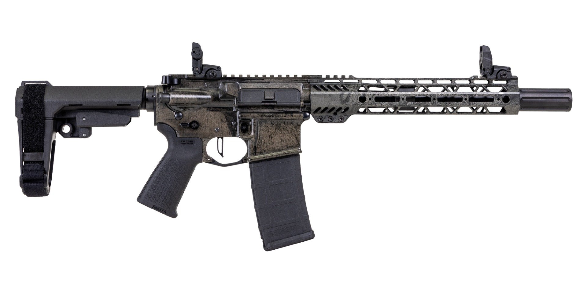 PSA Custom 10.5 300BO Nitride Rifle W/ PSA Custom Flatbow FCG - Weathered Patina - Psa Custom