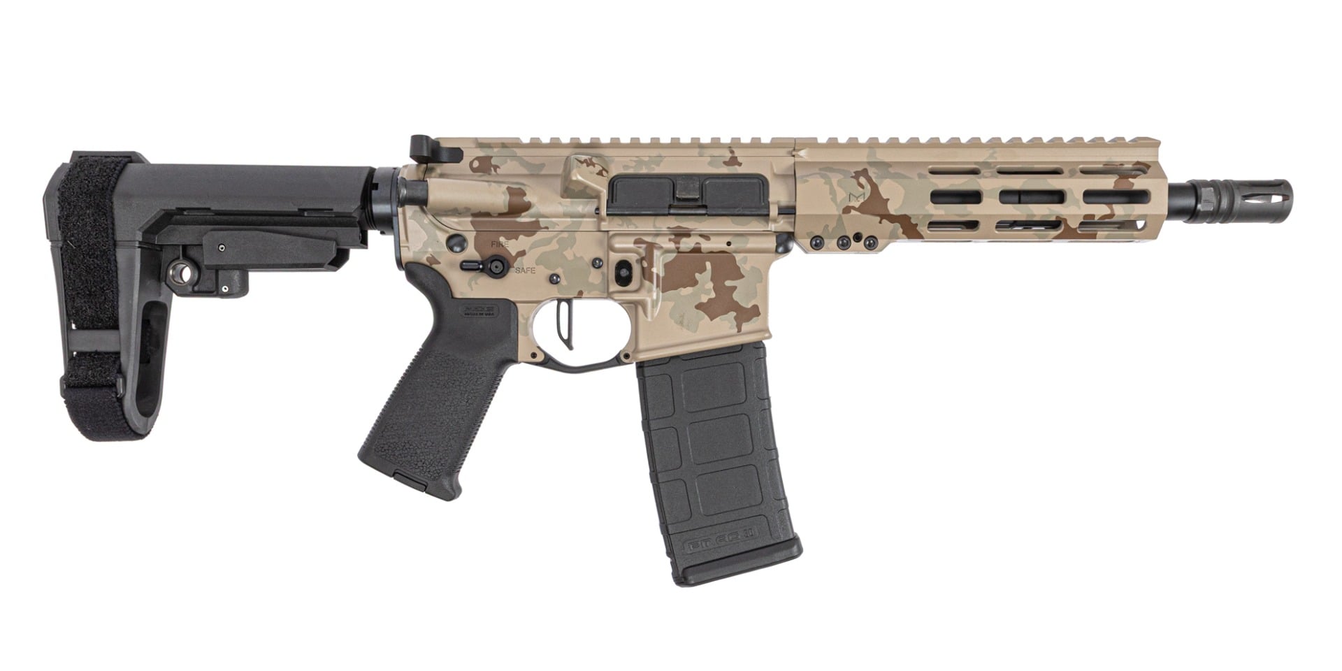 PSA Custom .300 AACBLKOUT 8.5" Pistol W/ PSA Custom Flatbow FCG - Desert Rock