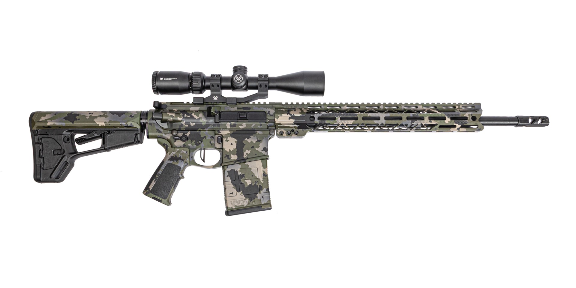 PSA Custom Gen 3 PA10 18" .308 W/ 15" Rail, PSA Custom Flatbow FCG, Vortex Scope 3-9x40 - SGT. FATBACK - Psa Custom