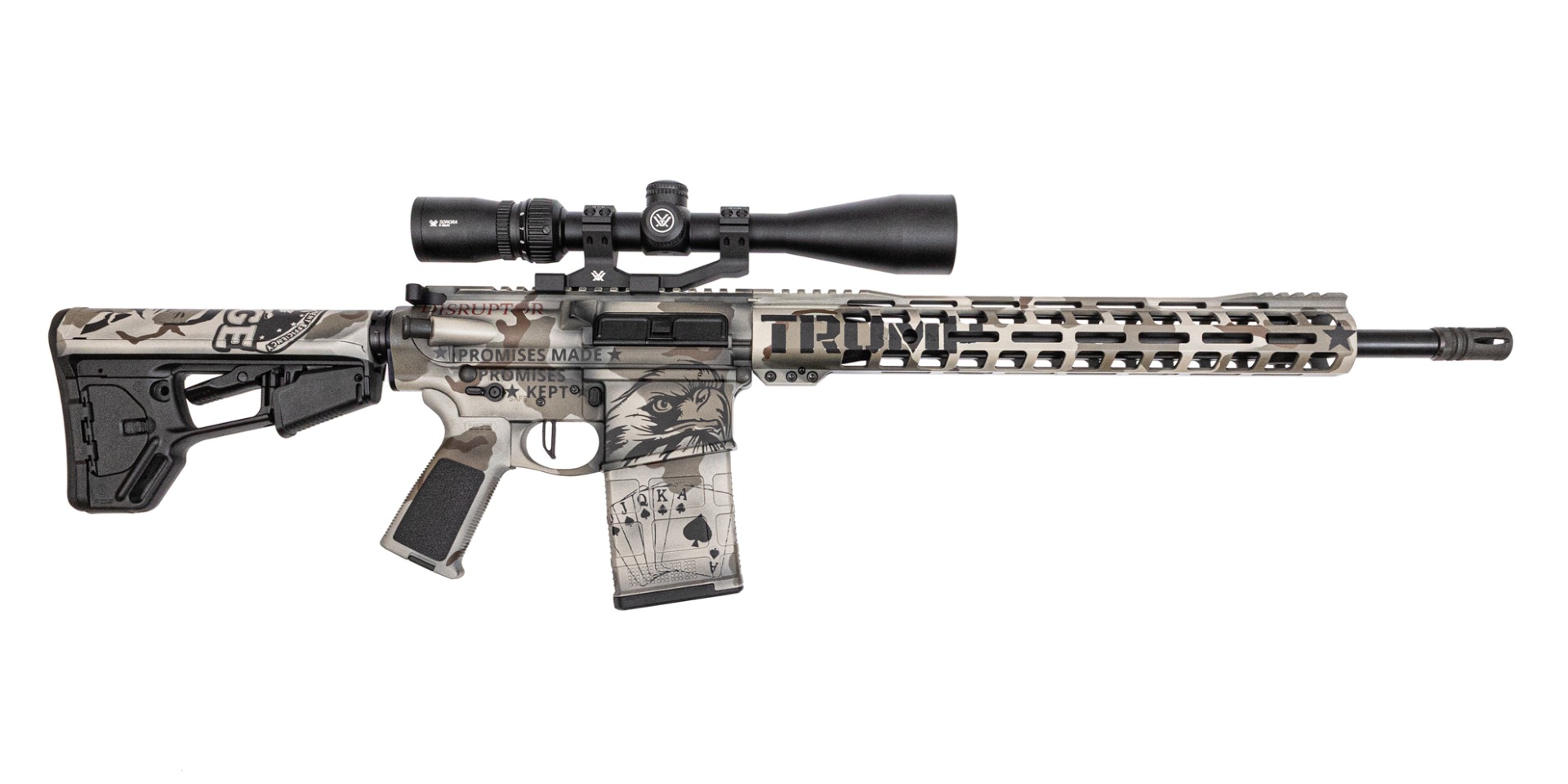 PSAC Gen3 PA10 18" Mid-Length .308 1:10 SS 115" LtWt MLOK Rifle, 3.5lb Flat w/ Vortex- Trump - Psa Custom