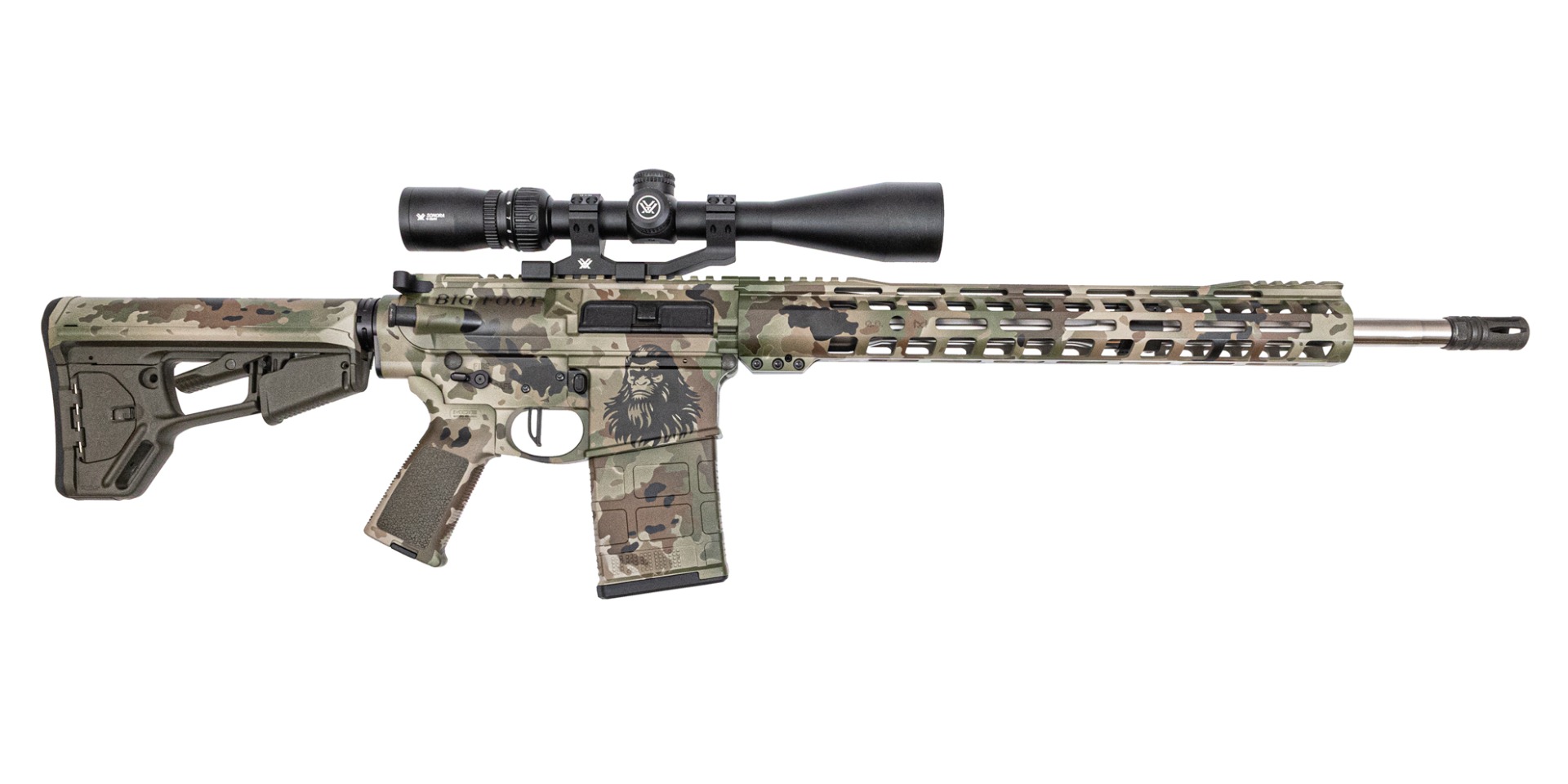PSAC Gen3 PA10 18" Mid-Lgth .308 1:10 SS 15" LtWt MLOK Rifle w/ 3.5lb Flat, Vortex - Sasquatch - Psa Custom