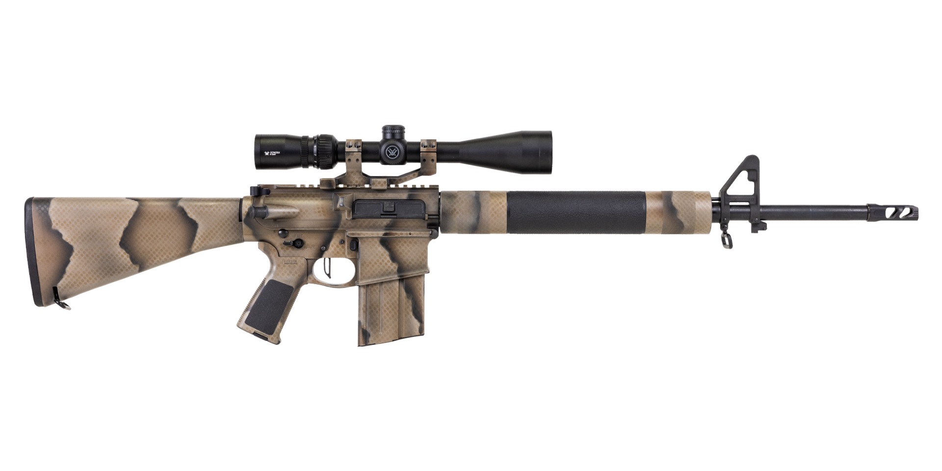 PSA Custom PA10 20" Rifle-Length .308 WIN 1:10 Nitride 12" Rifle W/ PSA Custom Flatbow FCG, Vortex Scope - Copperhead - Psa Custom