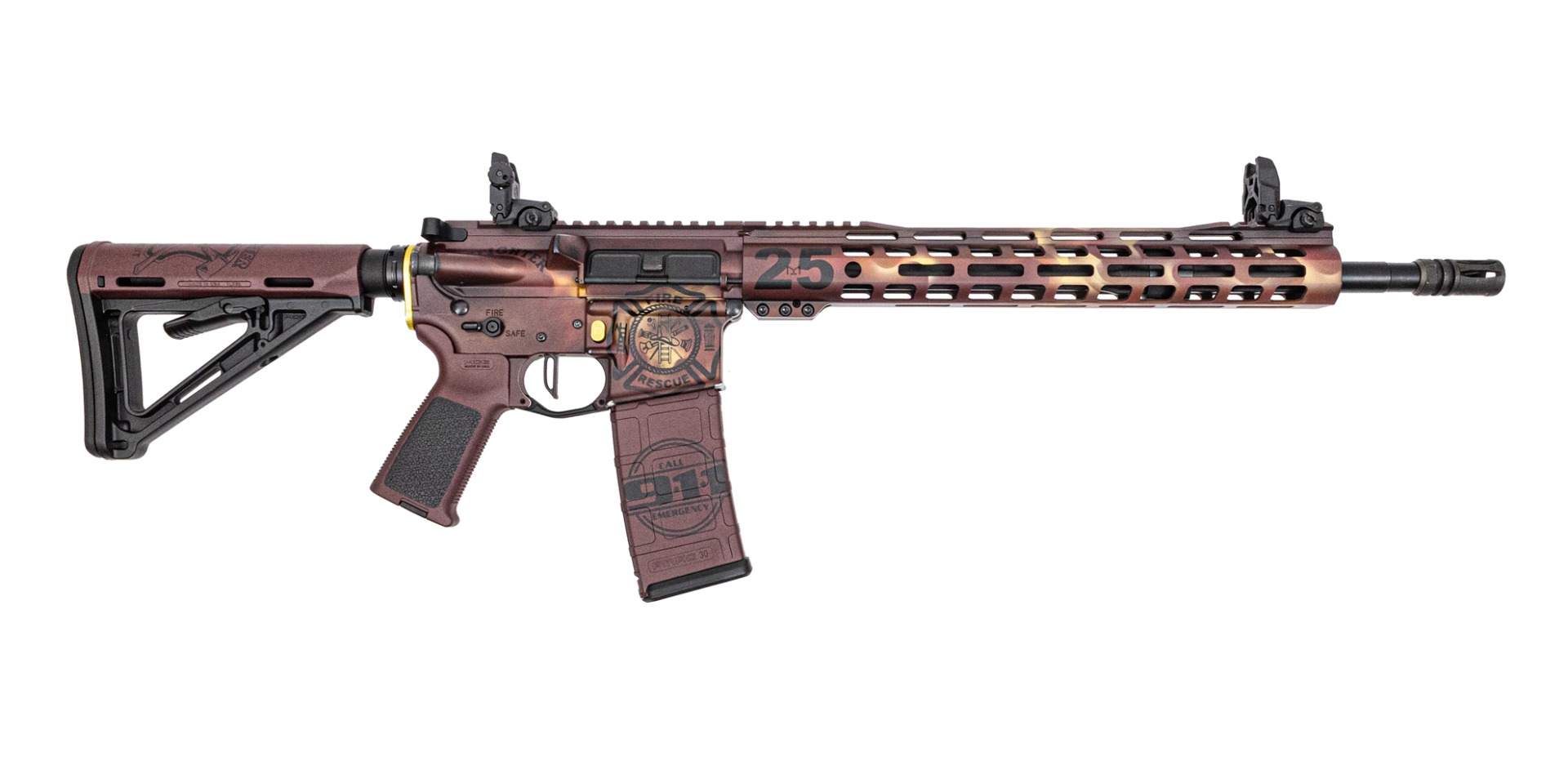 PSA Custom 16" Mid 5.56 NATO 1/7 Nit13.5" Mlok Rifle W/ PSA Custom 3.5lb Flatbow FCG - FireFighter - Psa Custom