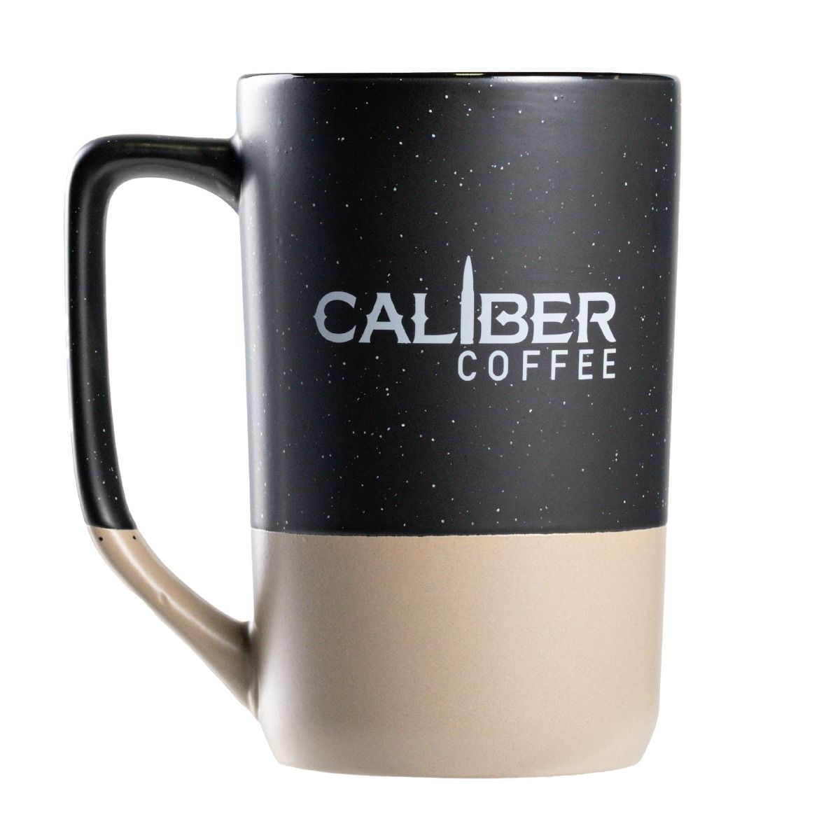 Caliber Coffee Mug 2-Tone, Black/Tan - Caliber Coffee