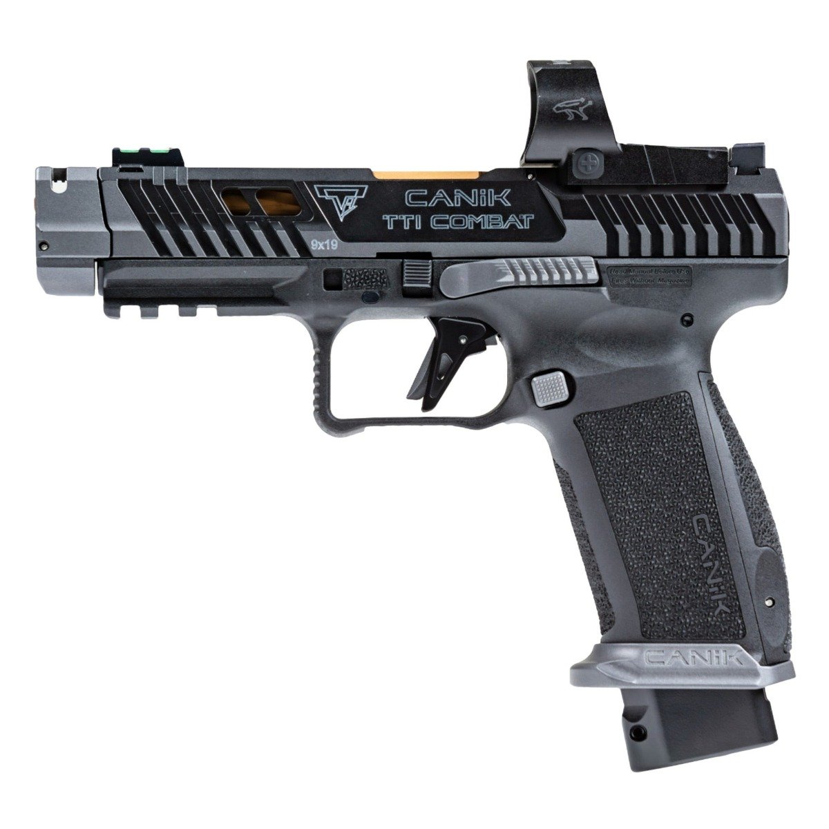 Canik TTI Combat w/ M03 9mm 4.6" 18rd, Smoke