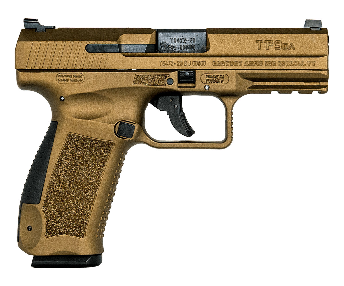 Canik TP9DA 4.07" 9mm Pistol, Burnt Bronze  - HG4873B-N - Canik