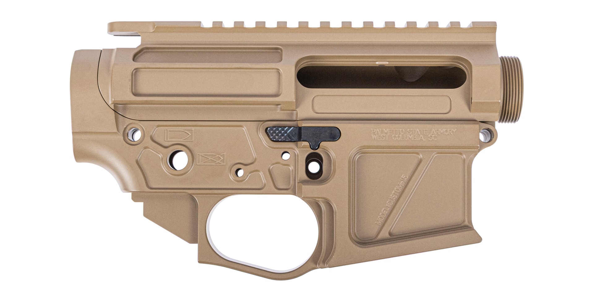 PSA Custom Series Billet Receiver Set w/Ambi Bolt Release and Tension Screw - Coyote - Psa Custom