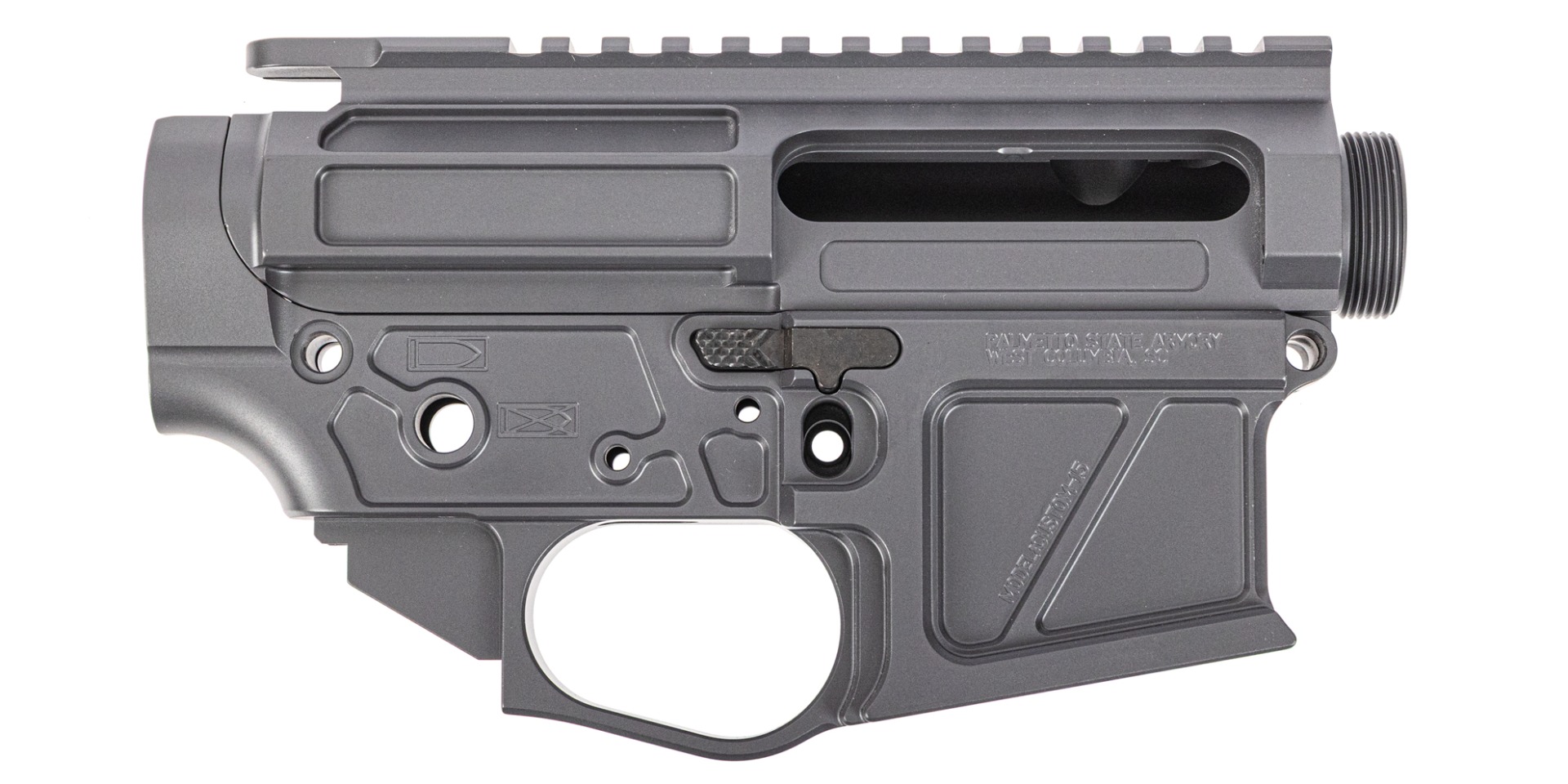 PSA Custom Series Billet Receiver Set w/Ambi Bolt Release and Tension Screw - Grey - Psa Custom