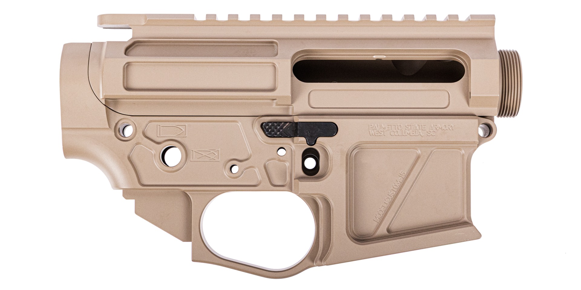 PSA Custom Series Billet Receiver Set w/Ambi Bolt Release and Tension Screw - Tan - Psa Custom