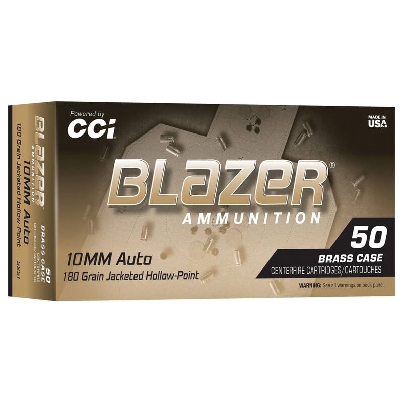 CCI Blazer Brass 10mm 180 gr JHP 50rds - Cci