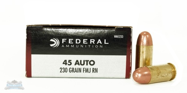 Federal 45 Auto/ACP 230gr FMJ Champion Ammunition 50rds - WM5233 - Federal