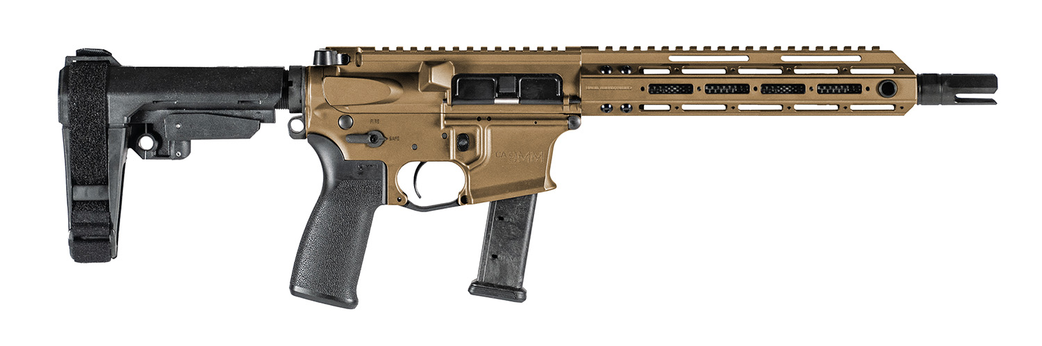 Christensen Arms CA9MM 9mm Pistol w/ SBA3 Brace, Burnt Bronze - Christensen Arms