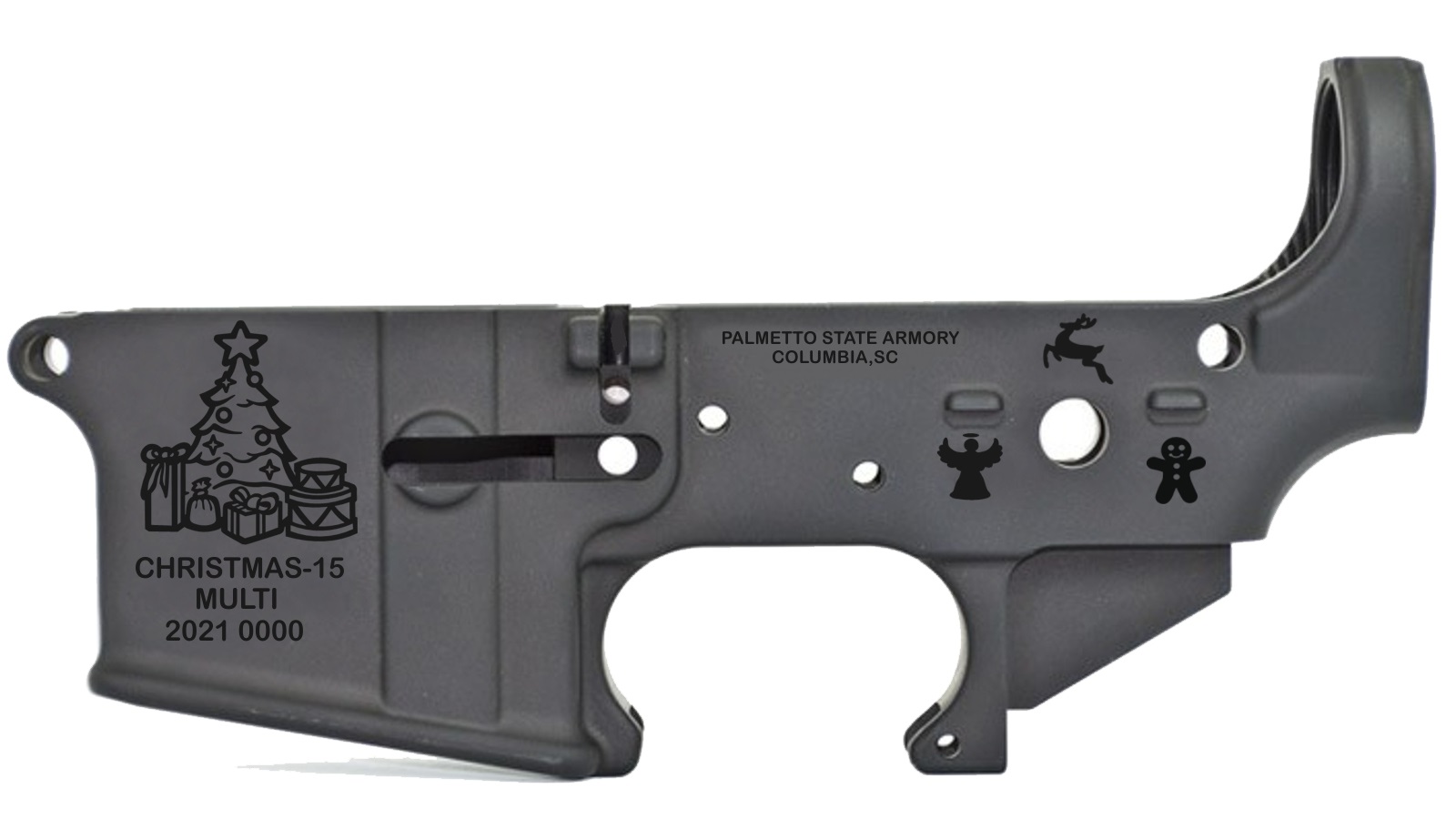 PSA AR-15 "Christmas-15" Stripped Lower Receiver - Palmetto State Armory