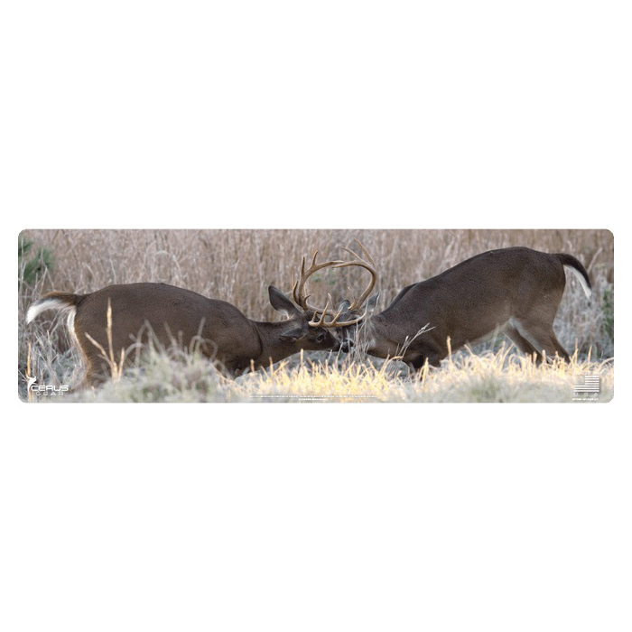 Cerus Gear ProMat 14" x 48" x 3 mm Whitetail Bucks Fighting Wildlife Mat - Cerus Gear