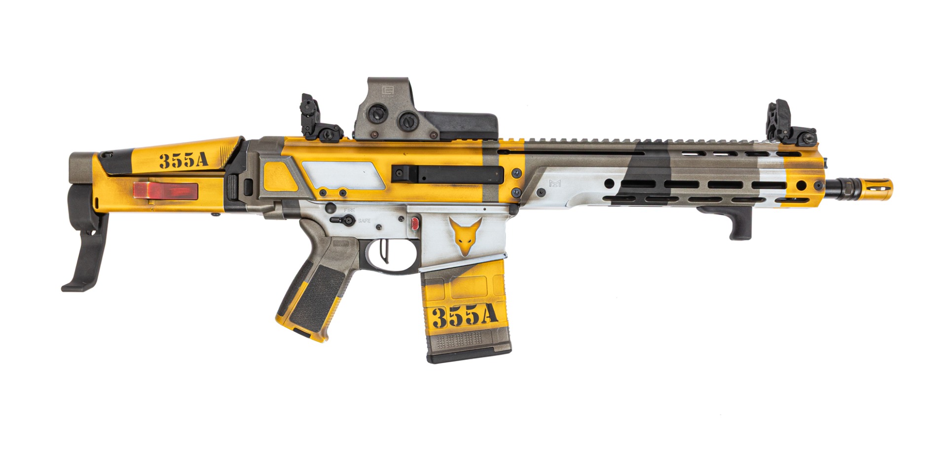 PSA Custom JAKL 12.5" .308 1:10 Nitride F5 Brace Pistol W/ PSA Custom Flatbow FCG, PSA Custom G Hand Stop, Eotech 512 - Smoke Stack - Psa Custom