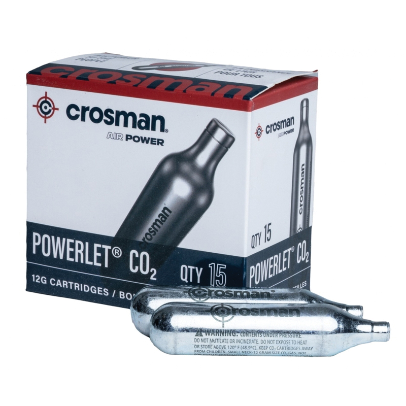 Crosman Powerlet 12 g Co2 Cartridge, Pack of 15